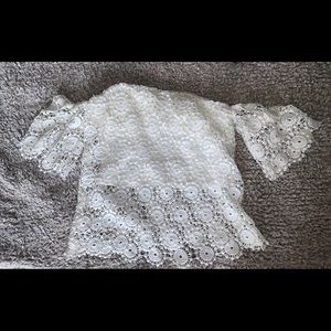 White off the shoulder lace top